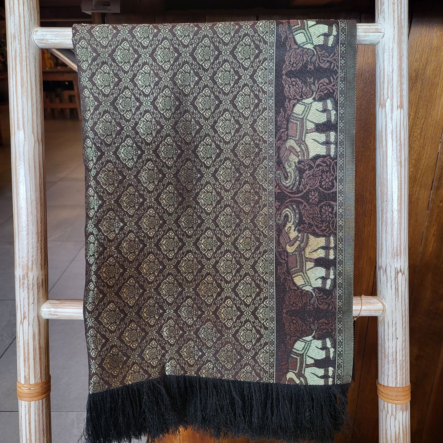 Thai Traditional woven Textile/Fabric - espresso