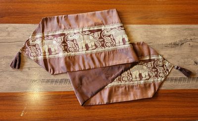 Thai Silk Table Runner - Brown