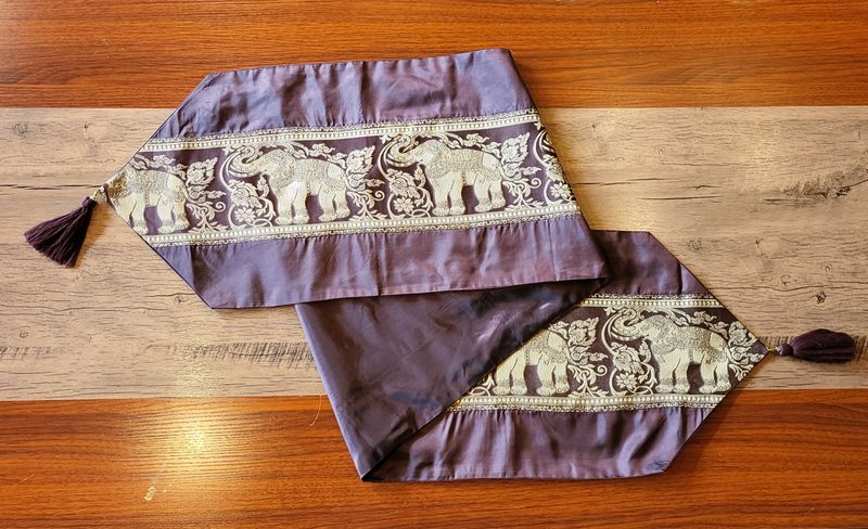 Thai Silk Table Runner - Chocolate