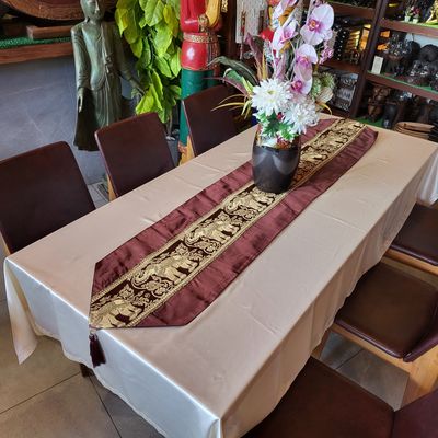 Thai Silk Table Runner - Chocolate