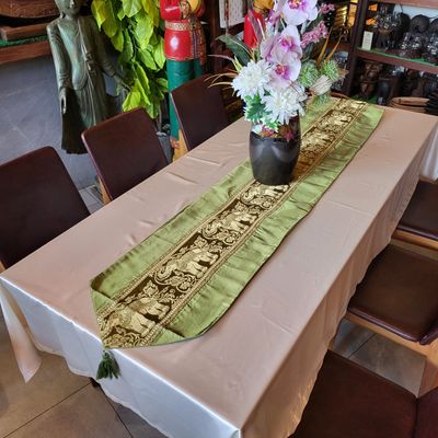 Thai Silk Table Runner - Green