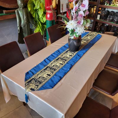 Thai Silk Table Runner - Blue