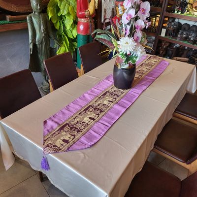 Thai Silk Table Runner - Purple