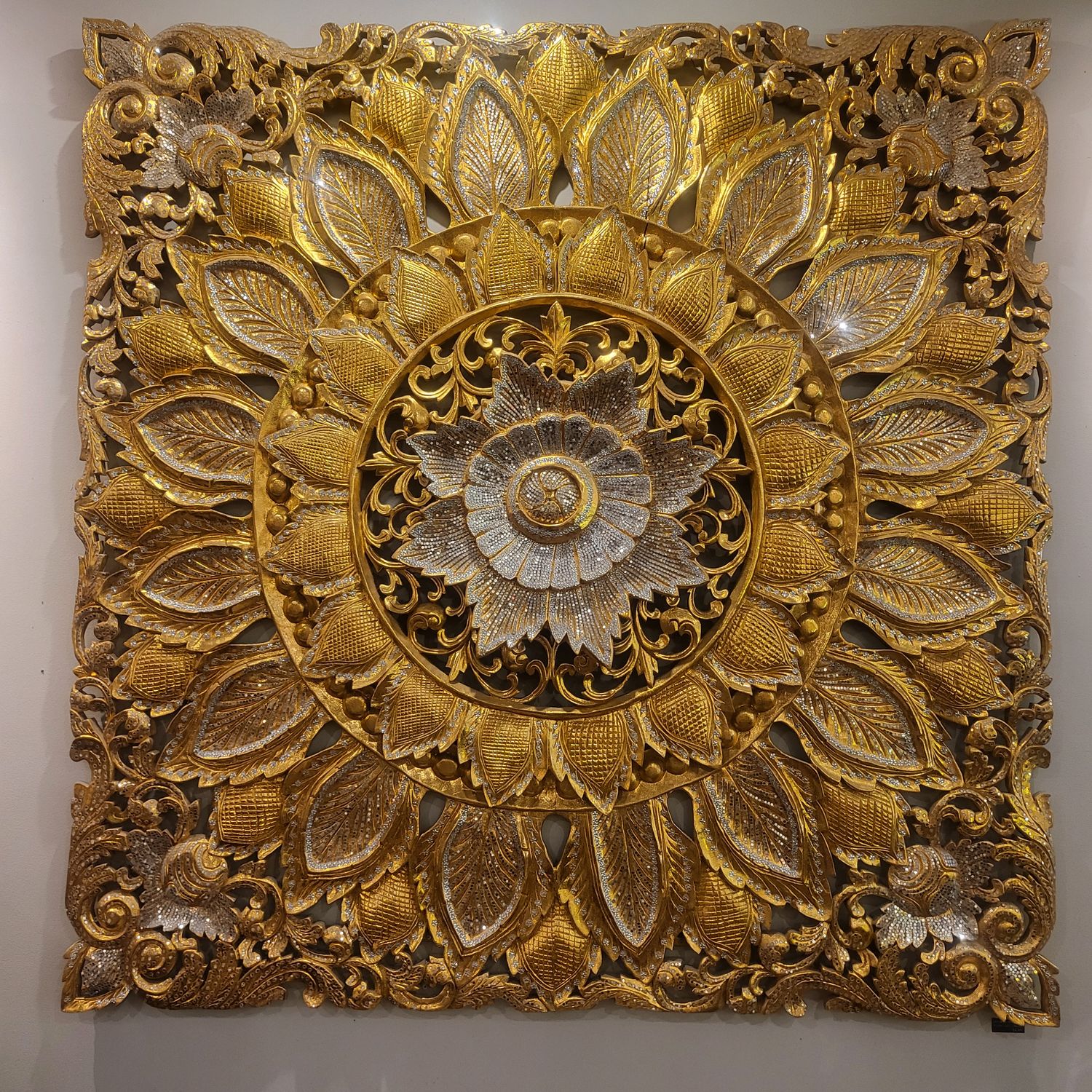 Golden Lotus Wall Art – 1.78m