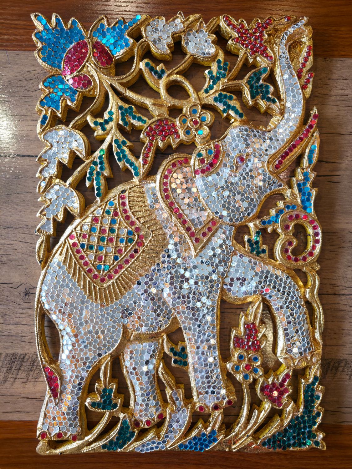 Hand carved Wooden Wall Plaque