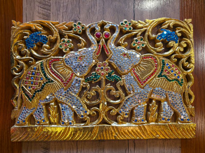 Hand carved Wooden Wall Plaque