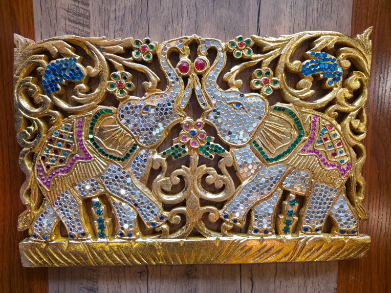 Hand carved Wooden Wall Plaque