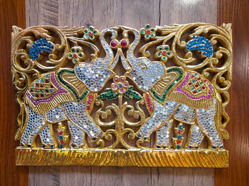 Hand carved Wooden Wall Plaque