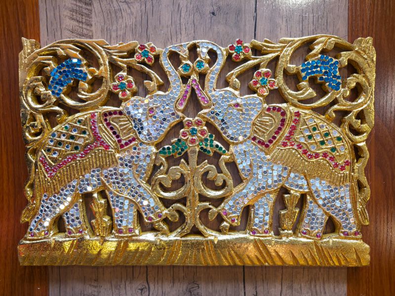 Hand carved Wooden Wall Plaque