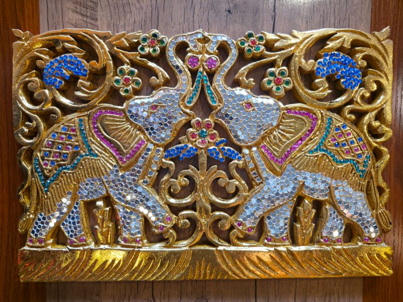 Hand carved Wooden Wall Plaque