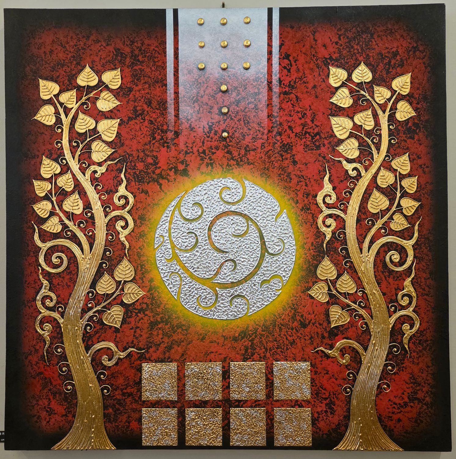 “Golden Harmony” Acrylic Painting on Canvas