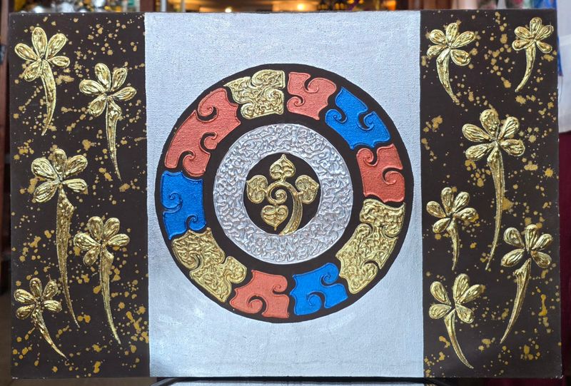 &quot;Modern Thai Mandala Art&quot; Acrylic on canvas painting