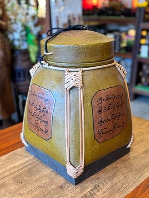 Spun Bamboo Rice Container