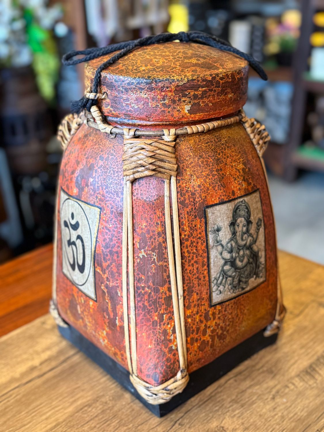 Spun Bamboo Rice Container (L)