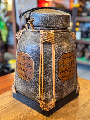 Spun Bamboo Rice Container (L)