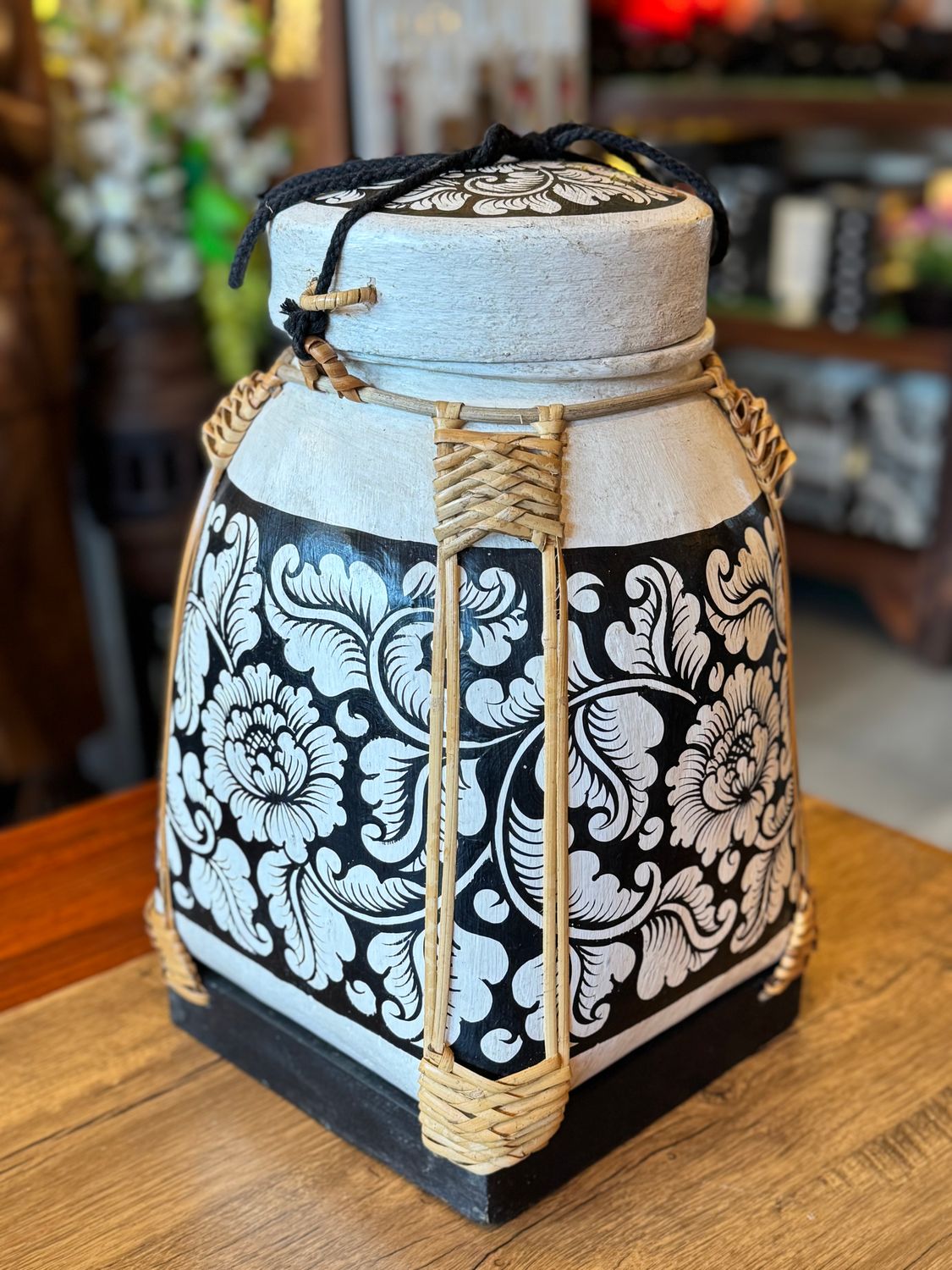 Spun Bamboo Rice Container (L)