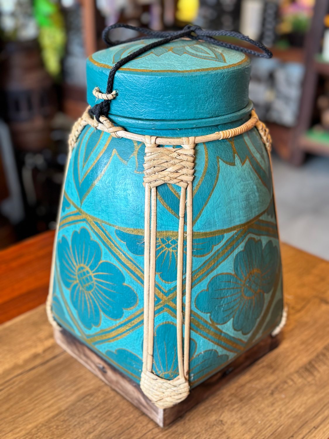 Spun Bamboo Rice Container (L)