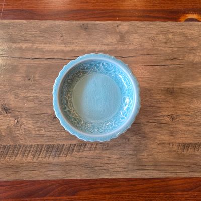 Handmade Celadon High Tray 18.5cm