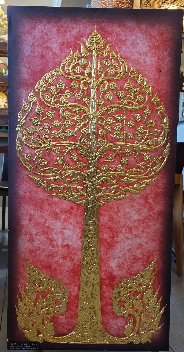 &quot;Thai Bodhi Tree Art&quot; Acrylic on canvas painting