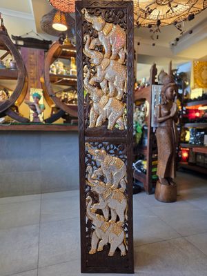 Hand carved Wooden Decor Plaque – Vertical A