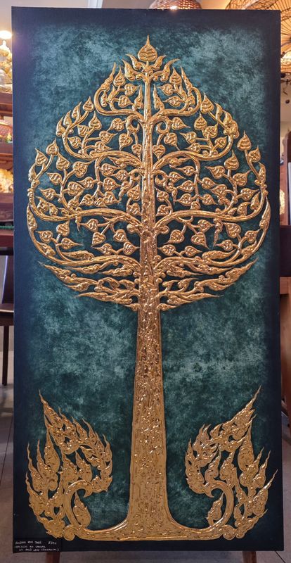 "Thai Bodhi Tree Art" Acrylic on canvas painting