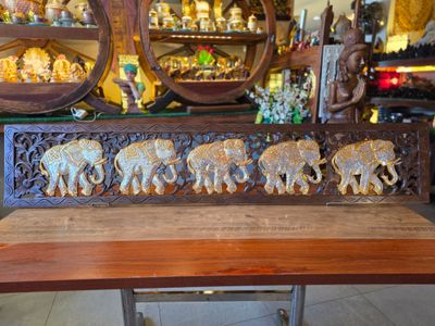 Hand carved Wooden Decor Plaque – Horizontal R