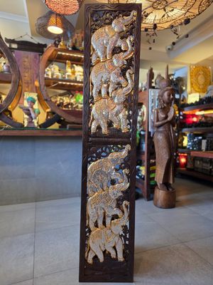 Hand carved Wooden Decor Plaque – Vertical B