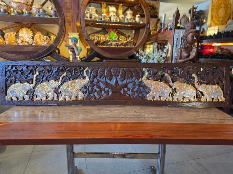 Hand carved Wooden Decor Plaque – Horizontal B