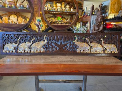 Hand carved Wooden Decor Plaque – Horizontal B