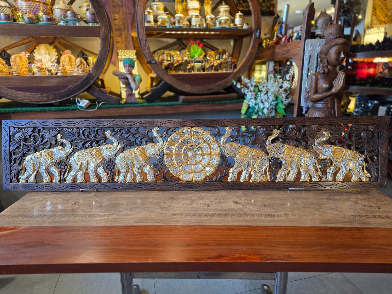 Hand carved Wooden Decor Plaque – Horizontal A