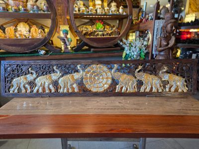 Hand carved Wooden Decor Plaque – Horizontal A