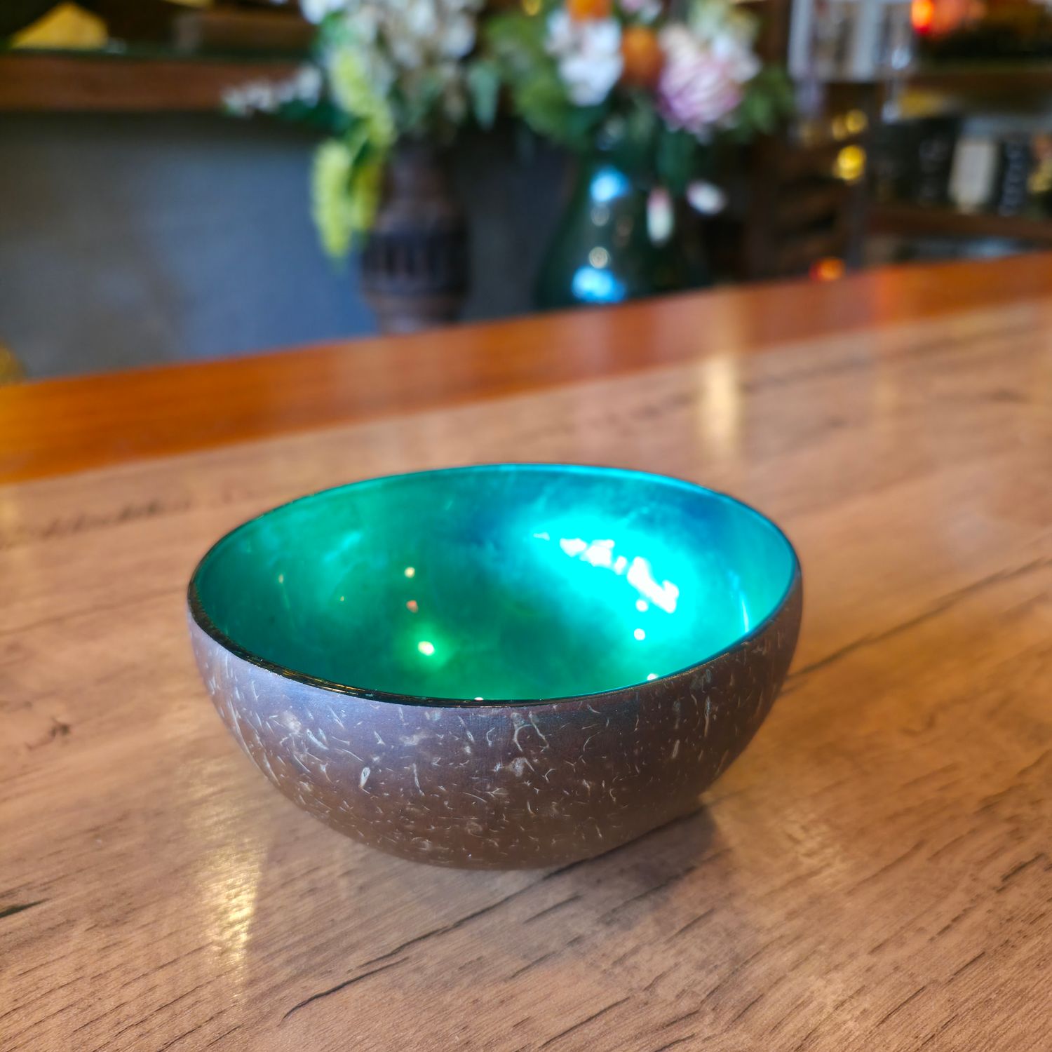 Glazed coconut shell - Green