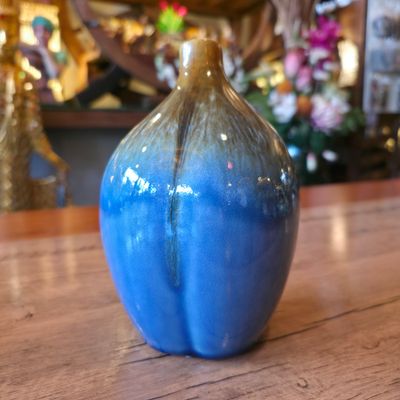 Handmade Ceramic Vase 17cm - Blue
