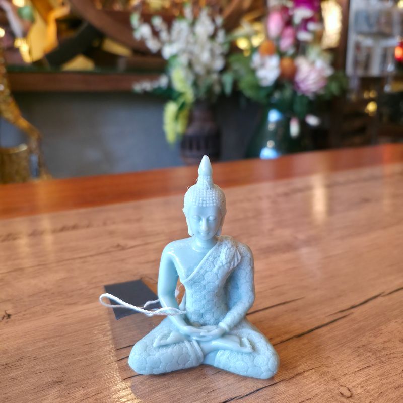 Green Resin Buddha in Meditation 10cm