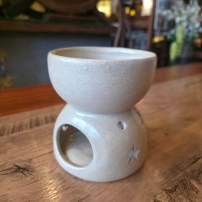 Ceramic Aroma Oil Burner - Star and Moon
