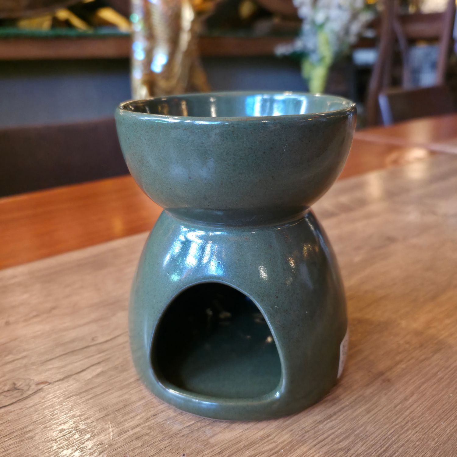 Ceramic Aroma Oil Burner - Olive