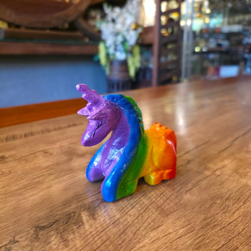 Wooden Whistle - rainbow Unicorn