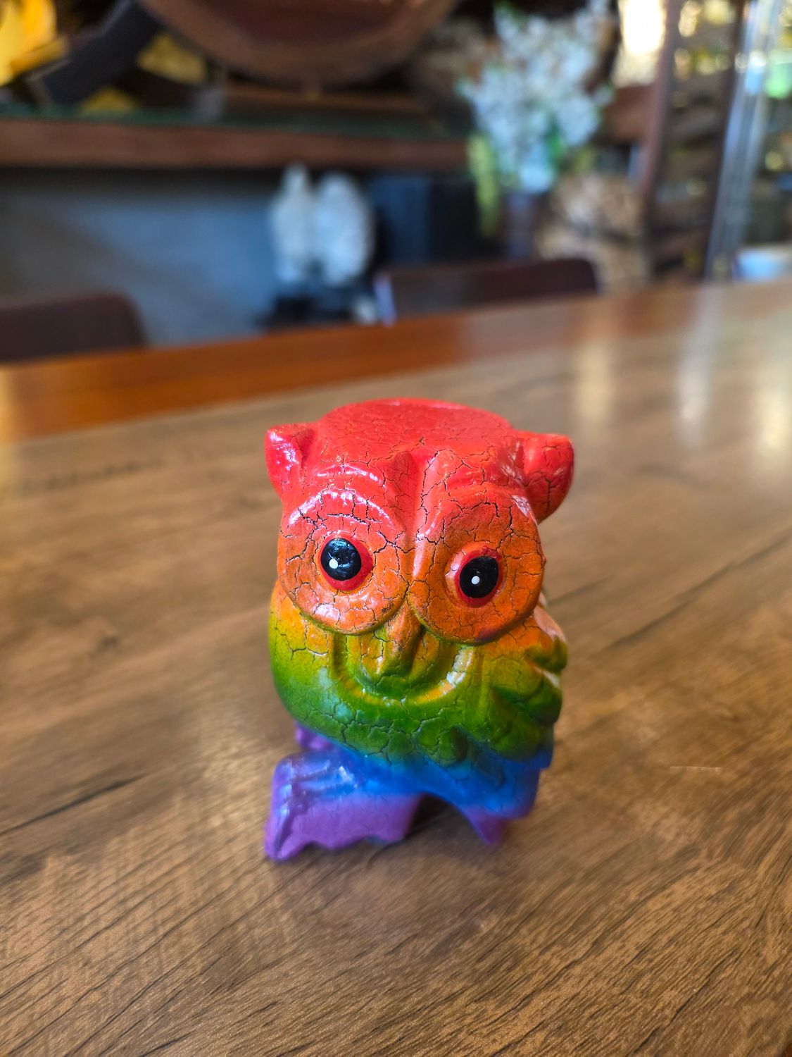 Wooden Whistle - Rainbow Owl