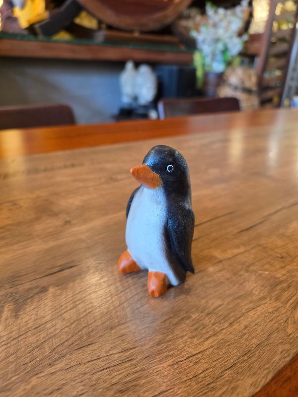 Wooden Whistle - Painted Penguin