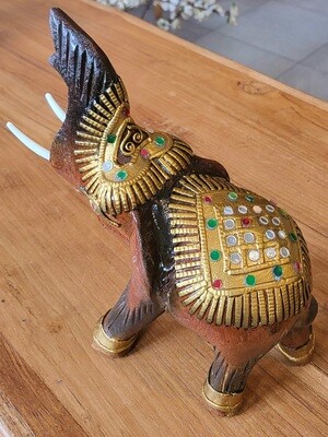 Hand carved wooden elephant - XLarge