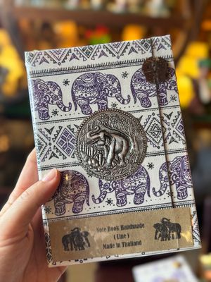 Handmade notebook - White &amp; Purple