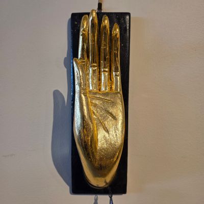 Wooden wall mounted Gold Hand (M)