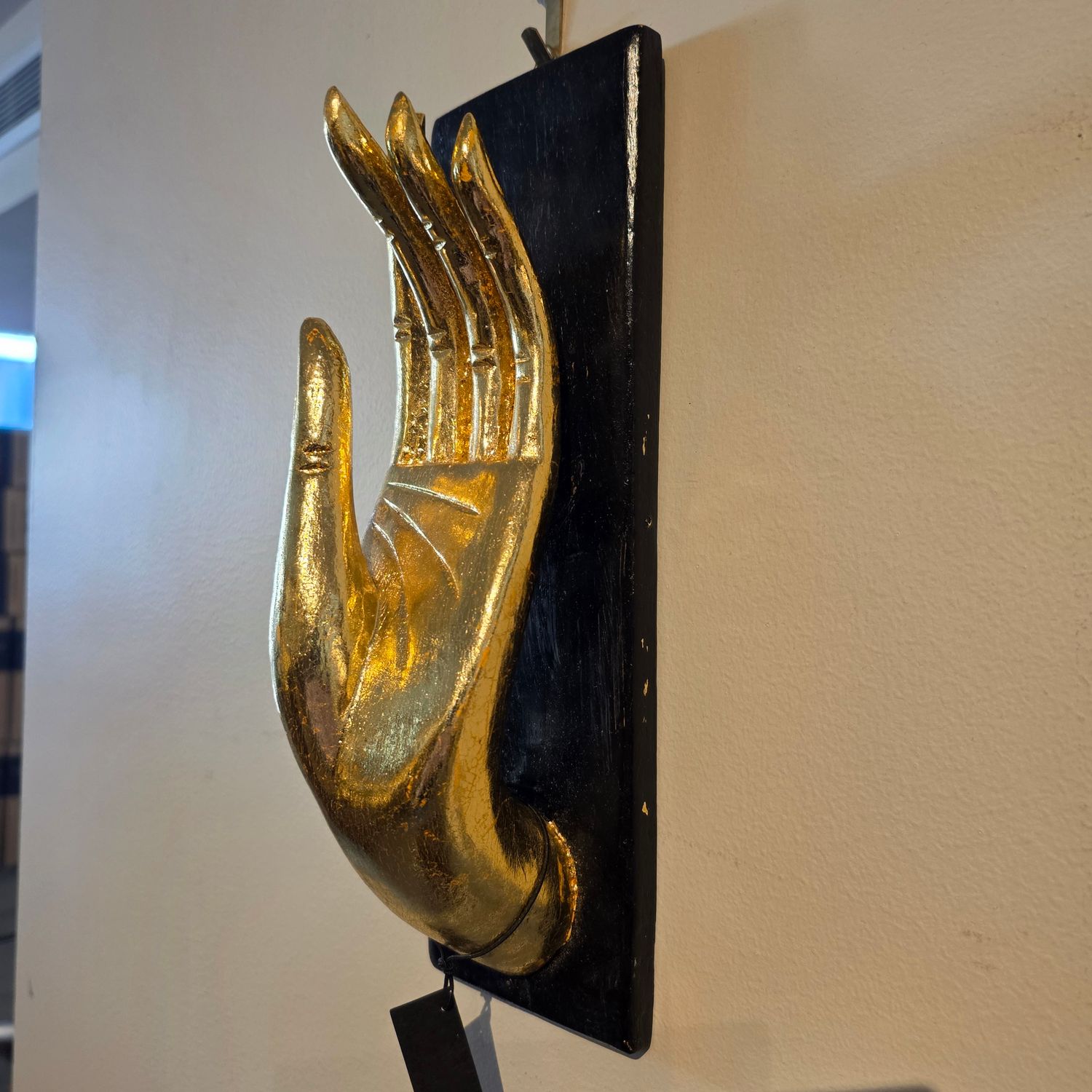 Wooden wall mounted Gold Hand (M)