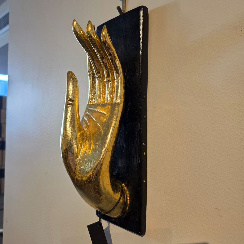 Wooden wall mounted Gold Hand (M)