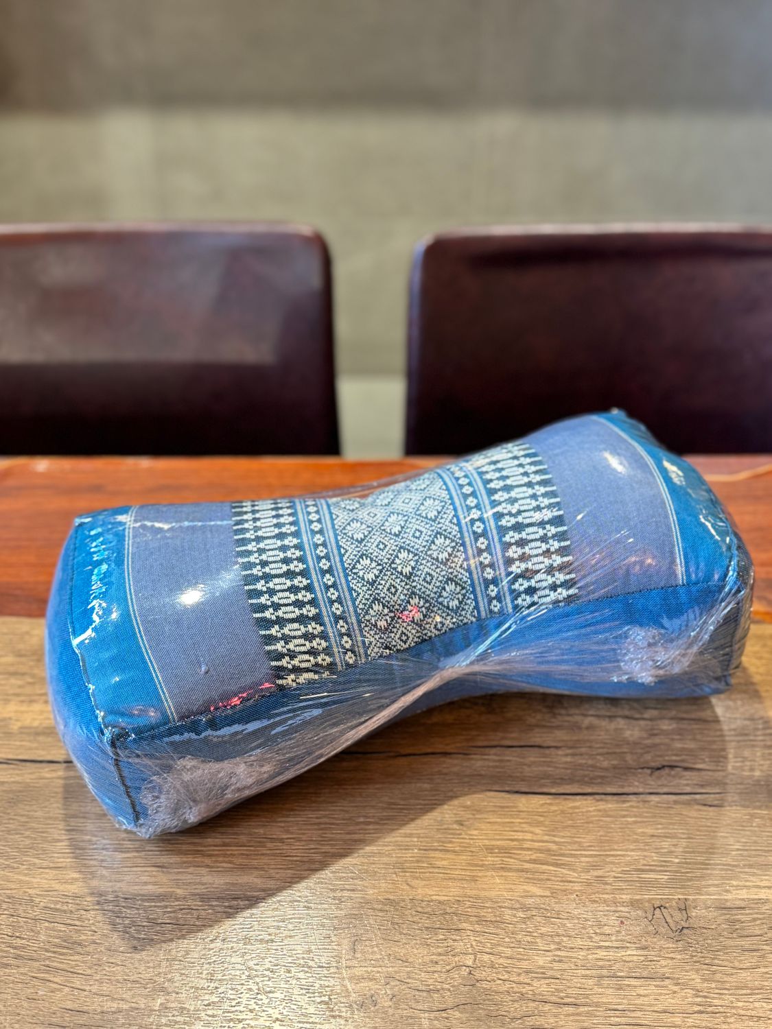 Traditional Thai Head Rest Pillow - Blue