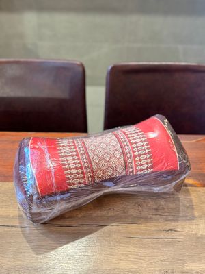 Traditional Thai Head Rest Pillow - Red