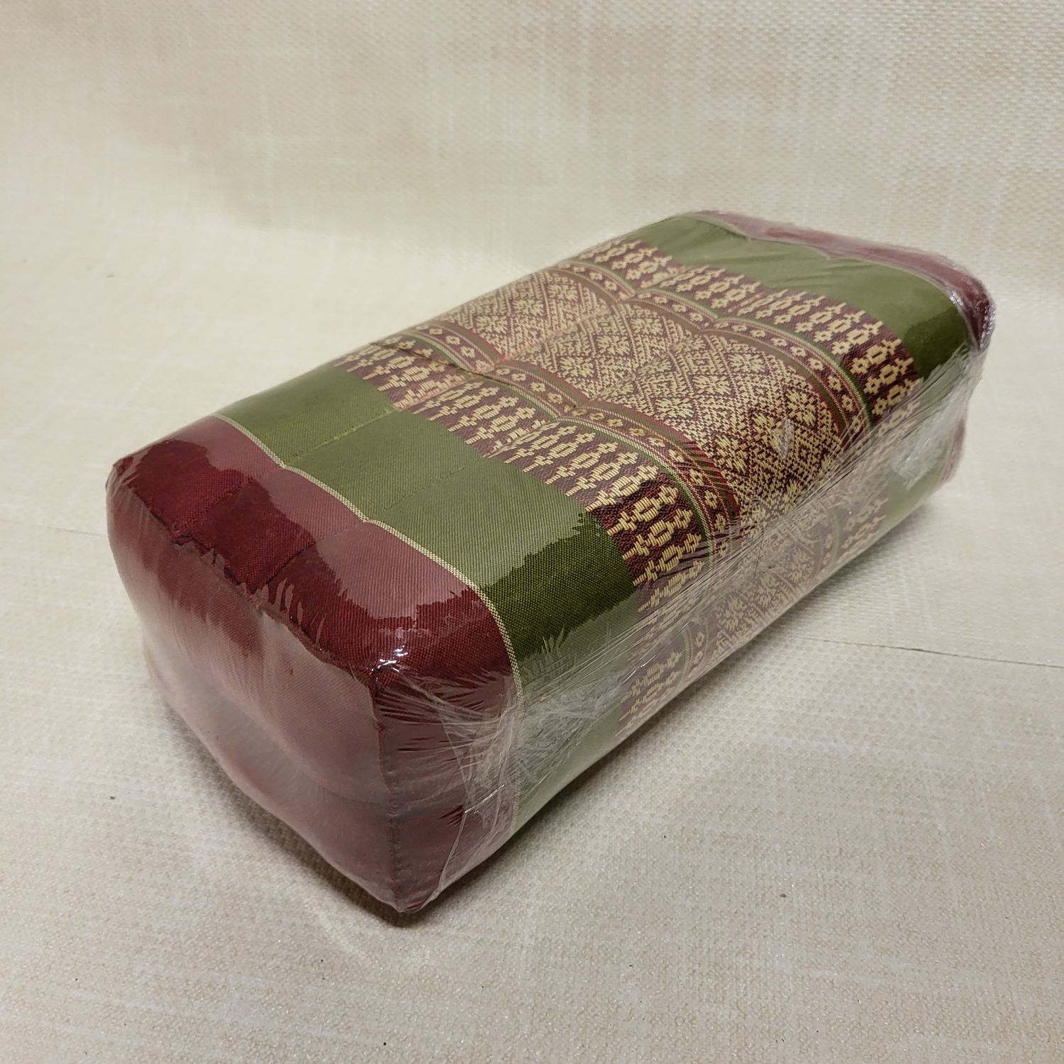 Traditional Thai Rectangular Pillow - Red&amp;Green