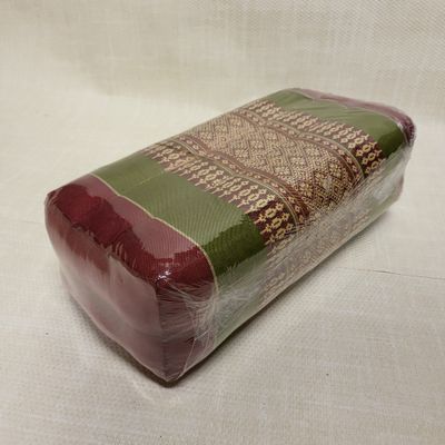 Traditional Thai Rectangular Pillow - Red&amp;Green