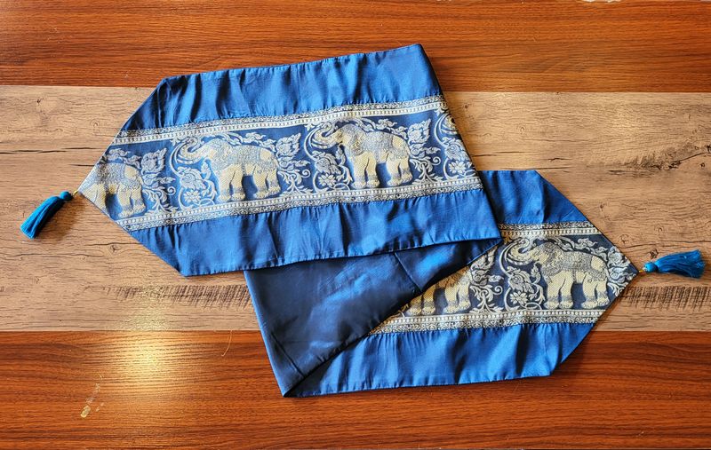 Thai Silk Table Runner - Blue