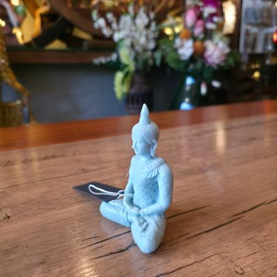 Green Resin Buddha in Meditation 10cm